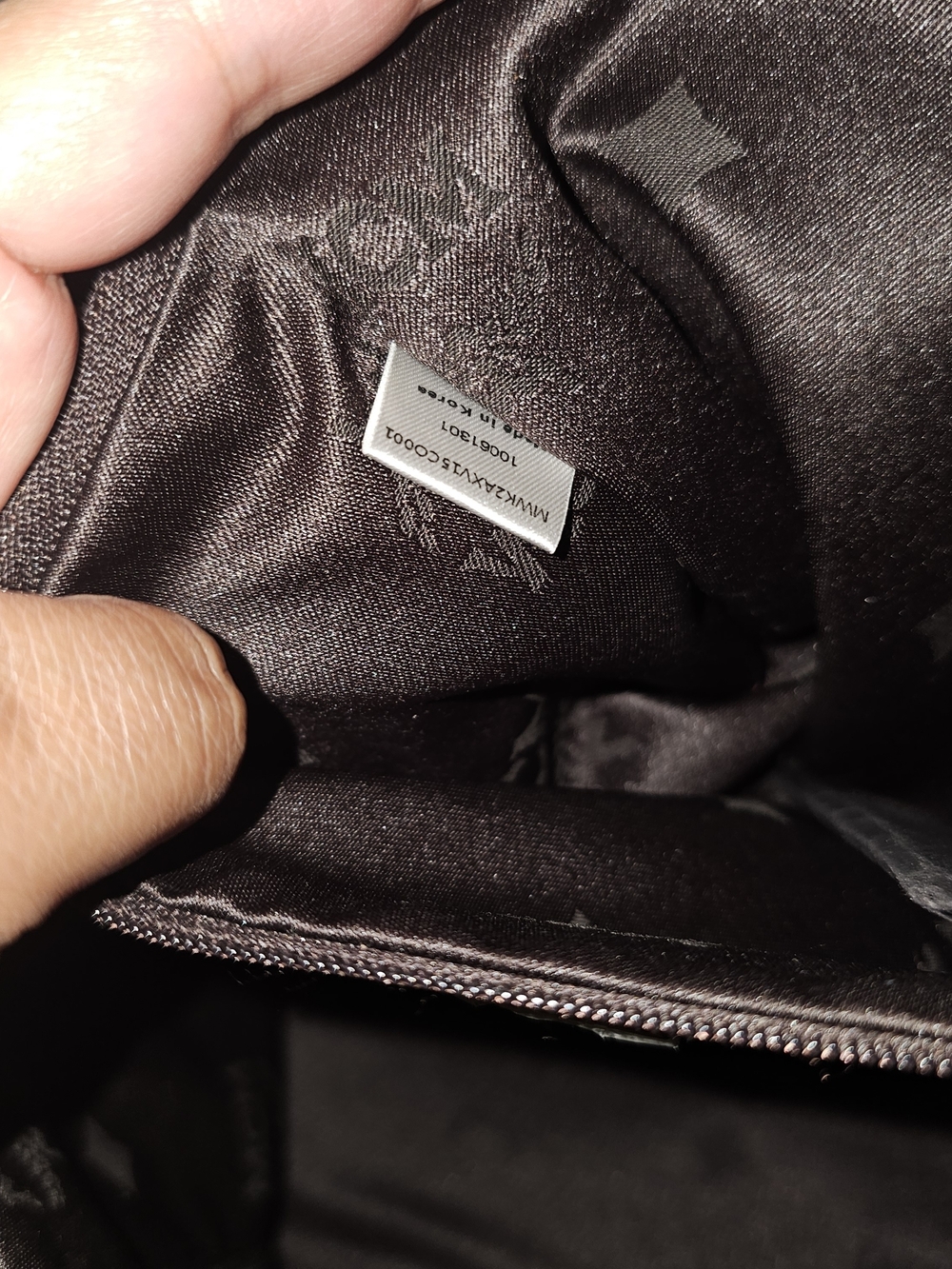 MCM Leopard-Print Visetos Backpack in Cognac and Black - Picture 7 of 7